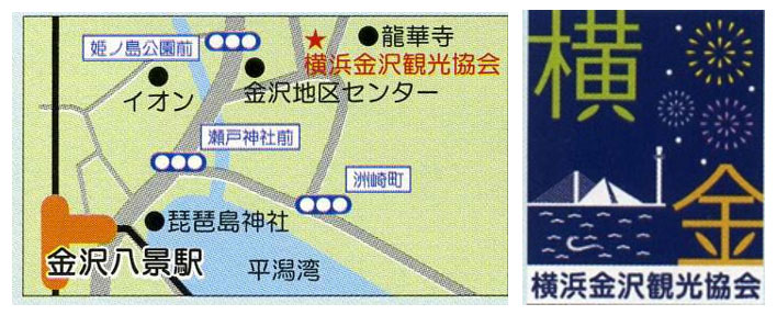 横浜市環境協会のロゴと地図