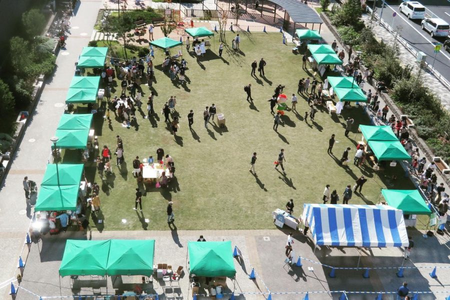 泥亀公園で開催された2020年の屋外イベントAozora Factory