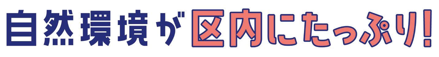 自然環境が区内にたっぷり
