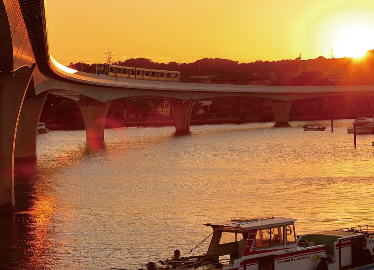 平潟湾の夕焼けの写真