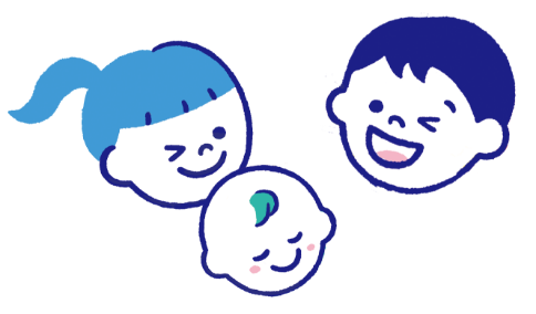 子どもたちの笑顔のイラスト
